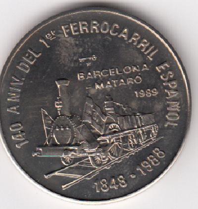 Beschrijving: 1 Peso  140th. RAILROAD  TRAIN